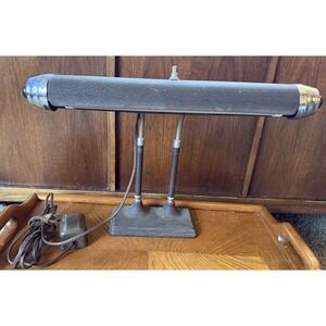 Vintage Retro Piano Desk Table Bankers Lamp Light By Radionic Trans. Co.